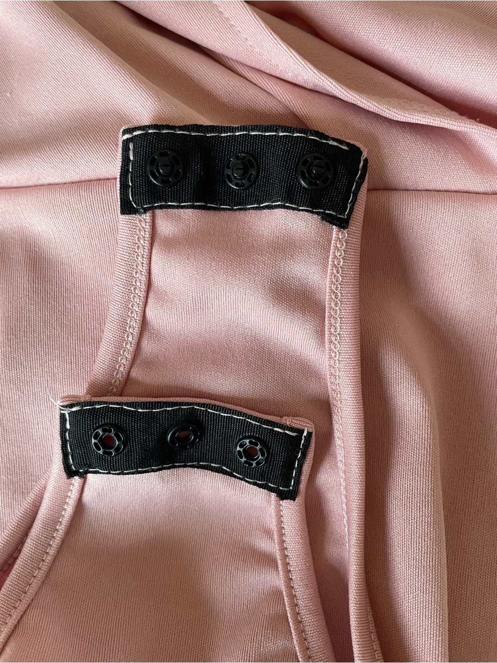 Women's Pink V-Neck Long Sleeve Bodysuit - Picture 4 of 5